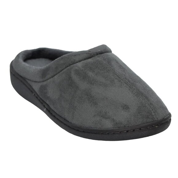 Wayland Square Scuff Slippers Womens 7 Memory Foam Gray Faux Suede - Picture 1 of 8